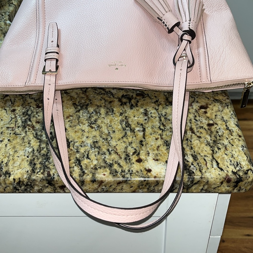 kate spade Pink Leather Tote with Tassel - Picture 3 of 6
